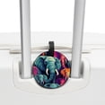 thumbnail image 3 of Elephant 2pcs PU Leather Round Bag Tags with Privacy Cover and Name ID Tag - Suitcase Tags for Travel Luggage, Handbags, Backpacks, School Bags, 3 of 6