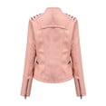 thumbnail image 3 of SWSMCLT Women's Winter Jacket Snow Full Zip Fall Jackets Long Sleeve Spring Motorcycle Short Fashion Pink Medium, 3 of 5