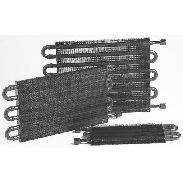 TCI Automotive 820500 Fluid Cooler For Transmission Fluid; 12-3/4 Inch Width x 3/4 Inch Depth x 7 Inch Height; 18000 Pound GVW; Hose Barb