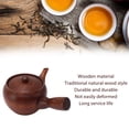 thumbnail image 3 of Wooden Tea Pot, Traditional Style Tea Pot Wood Material Comfortable Hand Feel  For Office, 3 of 8
