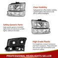 thumbnail image 5 of RVNI Headlights for 2003-2006 Chevy Silverado/Avalanche 1500 2500 3500 Chrome Housing, 5 of 7