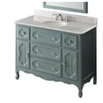 48" Benton Collection Knoxville Boho Vintage Blue Bathroom Vanity with ...
