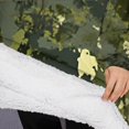 thumbnail image 3 of Oversized Wearable Blanket Hoodie,Green Brown Camo Forest Pattern Sherpa Blanket Hoodie with Super Pockets,Super Warm Fuzzy Pullover for Women & Men, 3 of 6