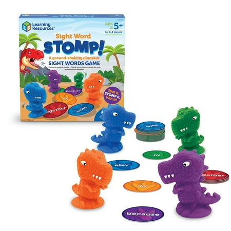 UPC: 0765023093506 | Learning Resources Sight Word Stomp! 114 Pieces Educational Board Games for Boys and Girls Ages 5+ Sight Word and Reading Games for Kids