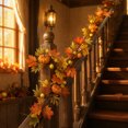 thumbnail image 4 of YingYouFu Thanksgiving Fall Fake Garland for Home Autumn Harvest Decorations | Autumn Artificial Berry Pumpkin Maple Leaf Garland Decor for Fireplace Table Front Door Holiday Party Decorations, 4 of 6