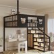 thumbnail image 3 of Sábana elevada de hierro forjado nórdico, cama superior suspendida, pequeño apartamento, hamaca que ahorra espacio, loft, apartamento, cama doble de hierro c, 3 of 4