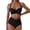 Black, variant on Women's Bikini Set, Underwire Twist Front Top with Wrap High Waist Bottoms,M