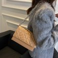 thumbnail image 3 of Sywqhk Bolso De Hombro Con Solapa Y Cadena De Cuero Pu Para Mujer, Bolso Acolchado Con Hilo (Caqui) Sywqhk Para estrenar, 3 of 9