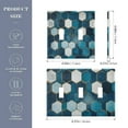 thumbnail image 2 of Yayeee Toggle Light Switch Wall Plate 2-Gang 4.56"x4.48" Decorative Outlet Cover, Dark Blue Hexagon Patterns, 2 of 7