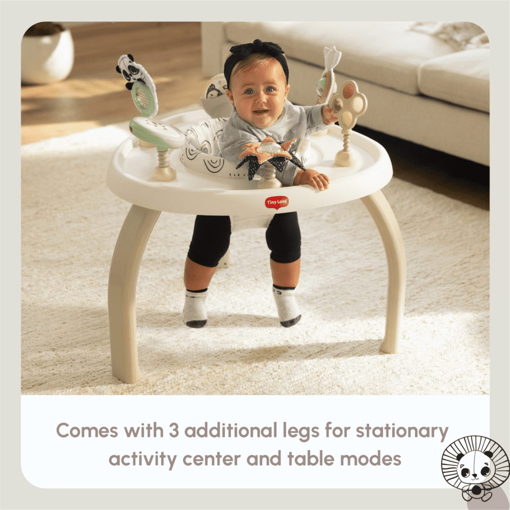 Tiny Love Black & White 4-in-1 Jump & Play Stationary Activity Center