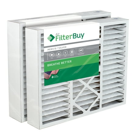 2 - 20x25x5 Honeywell FC100A1037 Pleated AC Furnace Air Filters. AFB Silver MERV 8 (Best Air Furnace Filter 20x25x5)