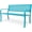 Blue, variant on PEXMOR 50" Outdoor Bench with Floral Backrest, Metal Garden Porch Bench, 800lb Capacity for Yard Patio Park Entryway Outside