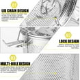 thumbnail image 3 of Stainless Steel Spice Filter Seasoning Strainer Cooking Spice Filter Loose Leaf Tea Infuser for Home Restaurant, 6.3x6.8 Inch, 3 of 12
