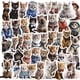 thumbnail image 2 of Paquete de pegatinas de vinilo con bonitos dibujos animados de gatos, 50 unidades, 2 of 2