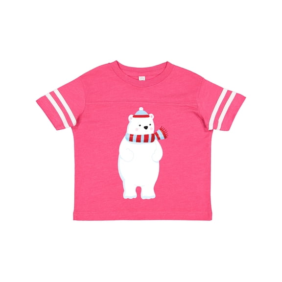 Inktastic Polar Bear, Cute Bear, Bear with Scarf, Hat Boys or Girls Toddler T-Shirt
