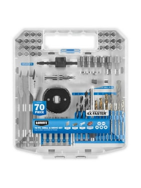 HART 70-Piece Drill and Drive Bit Set with Protective Storage Case