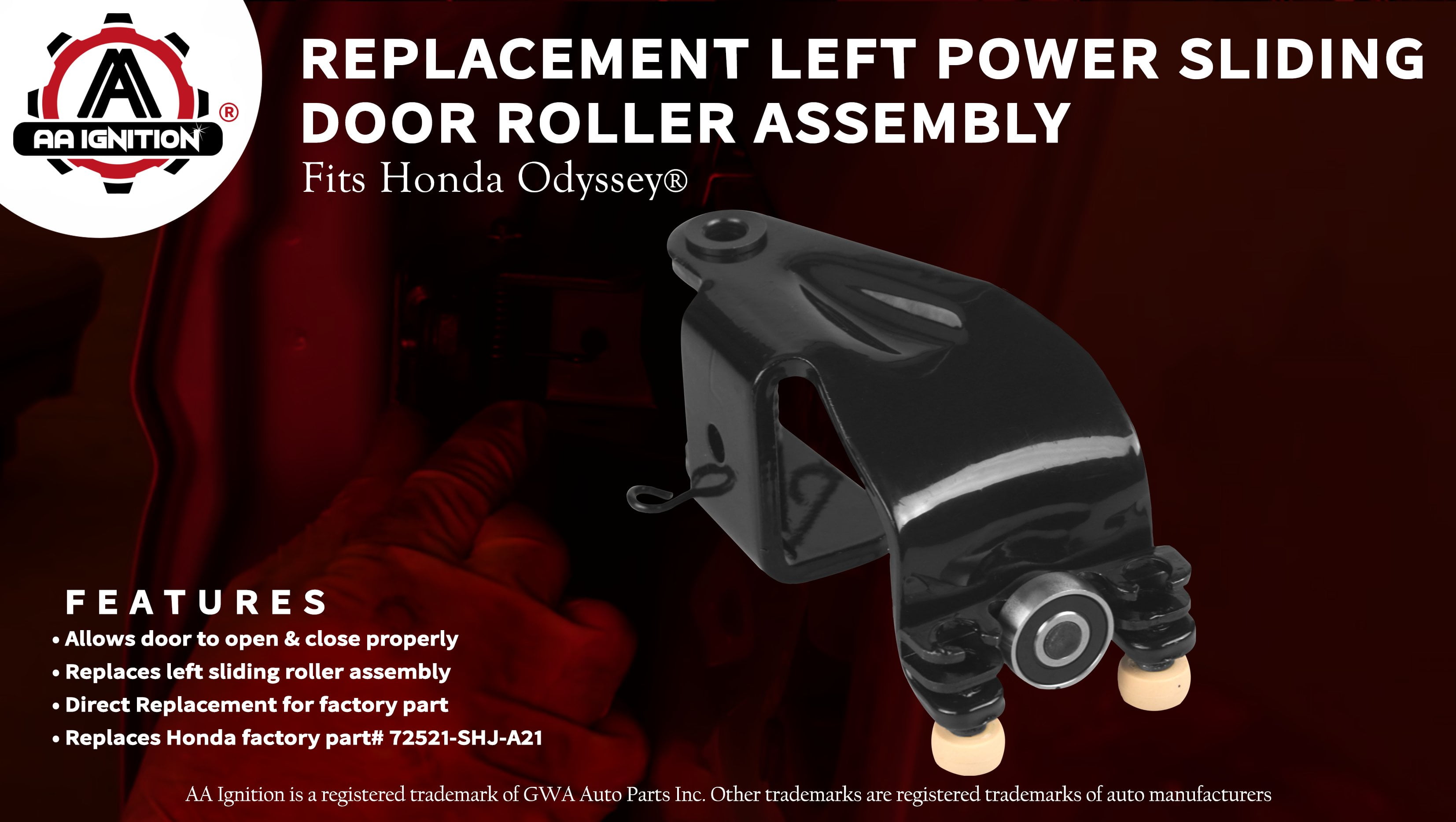 Car Truck Parts Left Sliding Door Roller Center Male Fits 2005
