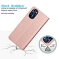 thumbnail image 5 of Njjex for Moto G stylus 2022（4G）Wallet Phone Case, Lanyard Flip Card Holder Slot Magnetic PU Leather Purse Kickstand Protective Case, Rose gold, 5 of 7