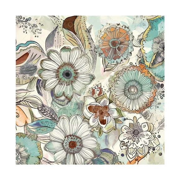 Canvas Wall Art - Sasha 'Alices Escape I' Wall Art for Living Room, Bedroom, or Office Décor by Trademark Fine Art - 14 x 14 Inches