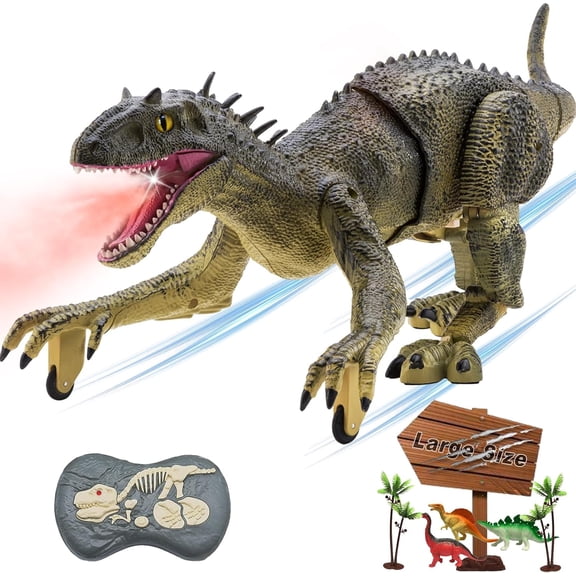 Remote Control Dinosaur Jurassic Toys for Boys Electronic RC Spray 2.4Ghz Tyrannosaurus Rex 18.1"