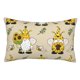 thumbnail image 1 of Fotbe Gnomes Bees And Sunflowers Funda de Almohada Decorativa Estilo Occidental, Lujo en Algodón, Fundas para Almohadas King, Cojín Estampado para Decoración del Hogar-14"x20", 1 of 6