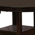 thumbnail image 3 of 60 Inch Counter Height Table with Storage Open Shelf 6 Seater Brown, 3 of 5
