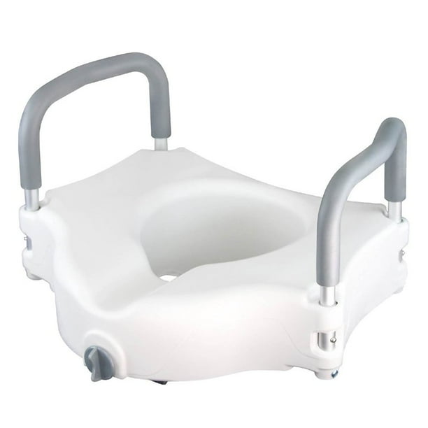 Raised Toilet Seat Best Portable Elevated Riser with Padded Handles