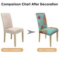 thumbnail image 5 of Chair Covers for Dining Room Chairs Stretch Printed Dining Chair Cover Set Of 4,Washable Elastic Pioneer Colorful Floral Kitchen Chair Slipcovers, Removable Seat Protector for Home or Party, 5 of 8