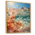 thumbnail image 2 of Designart "Sunlit Coastline Beach Photo XI" Nautical & Beach Floater Framed Canvas Art Print, 2 of 7