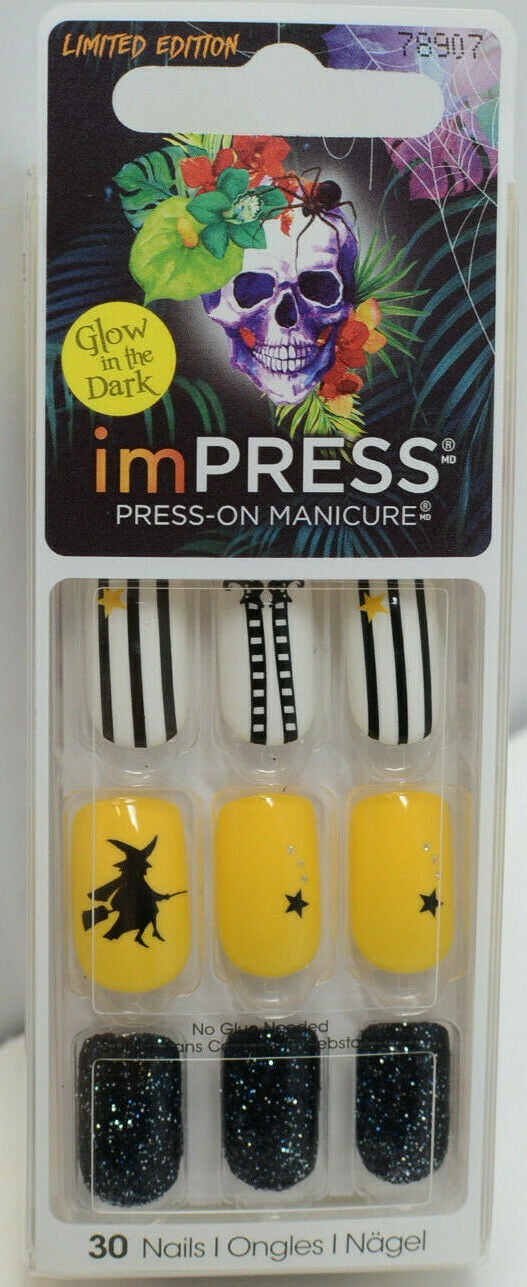 KISS imPRESS Halloween Artificial Nail Kit, Teen Witch