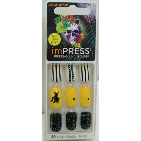 KISS imPRESS Halloween Artificial Nail Kit, Teen Witch