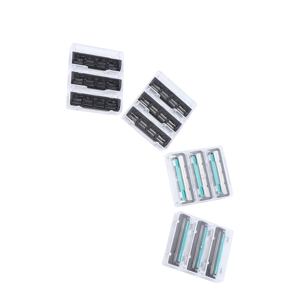 Caza de Afeitar de 2 Capas, Tecnología de Eje Giratorio Delantero 12pcs de Cuchilla Gemela Retro Cucharada de Cuchilla SE Adapta A la Curva Facial para Hombres para el Hogar Párrica