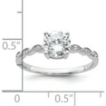 thumbnail image 5 of Sterling Silver Rhodium-Plated Fancy Cz Engagement Ringsize 7 (Width 1.6) - Jbsp, 5 of 5
