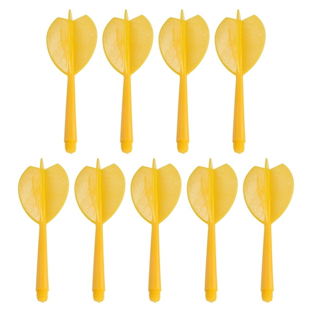 Uxcell Integrated Dart Shaft & Flights, 9 Pack Plastic Dart Flight Set, Yellow