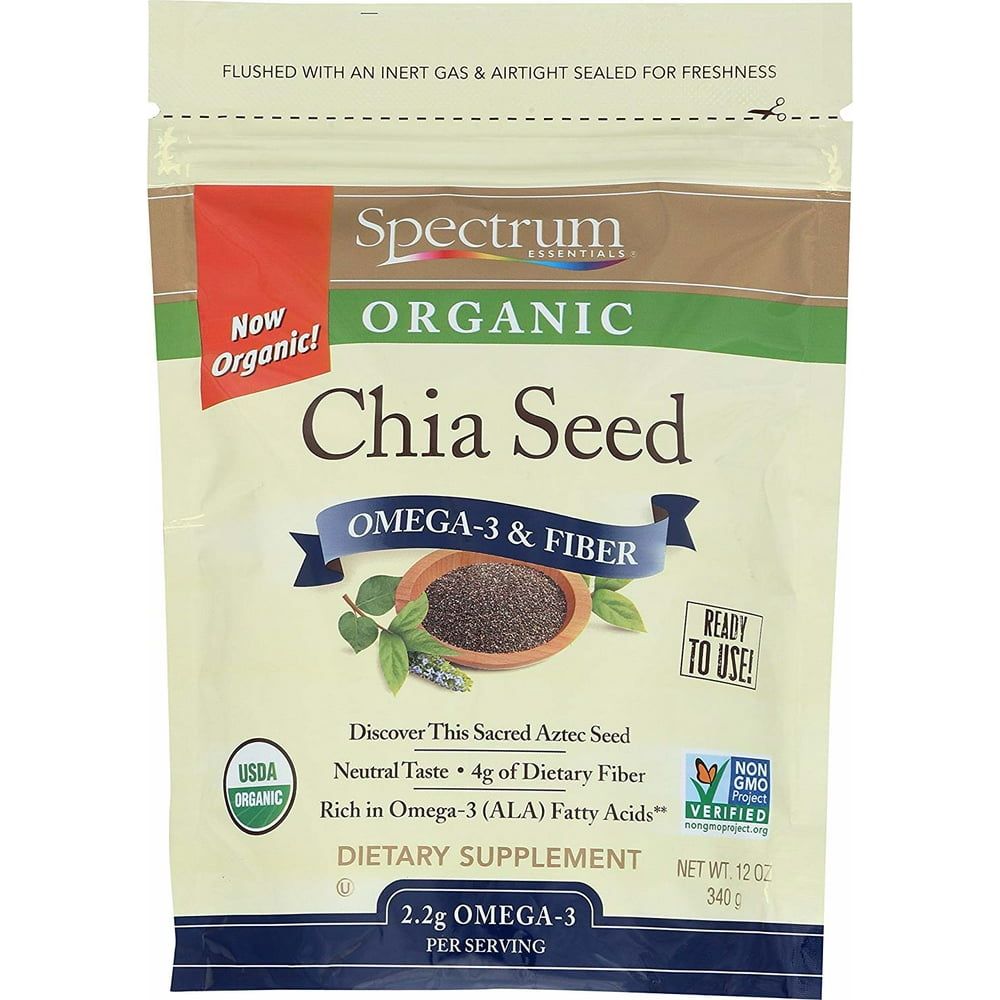 Spectrum Essentials Whole Chia Seeds, 12 oz.