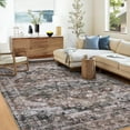 thumbnail image 2 of HOMERRY 9' x 12' Area Rug for Living Room Washable Bedroom Floral Geometric Carpet for Room Decor, Brown, 2 of 7
