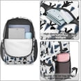 thumbnail image 4 of Bigfoot and Tree White Pattern 17" School Backpacks for Teens,Waterproof Oxford Fabric,S-Shape Padded Straps for School,Travel,Hiking,Camping, 4 of 6