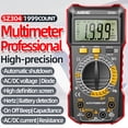 thumbnail image 3 of ANENG ANENG SZ304 Handheld Digital Multimeter - High Precision Voltage/Current/Resistance/Capacitance/Frequency/Diode Tester with Test Leads, Red (Battery Not Included), 3 of 7