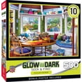 thumbnail image 2 of Glow in the Dark - Puzzler's Retreat 500 Piece Puzzle, 2 of 4