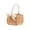 White, variant on Wicker Rattan Flower Basket, Wedding Flower Girl Baskets, Willow Handwoven Basket with Handles and Bow, Woven Eggs Candy Basket for Home Garden Decor, White, S