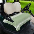 thumbnail image 2 of Golf Cart Seat Covers for 2 Seater, Sage Green Soft Microfiber Cart Seat Towel Blanket, Farmhouse Sage Green White Striped Absorbent Breathable Non Slip Bench Seats Protector for Golf Course 51"x31", 2 of 9