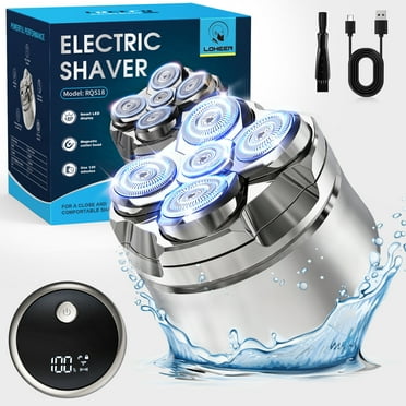 LOHEER Head Shavers for Bald Men, 5D Head Shaver, LED Display, Wet/Dry Electric Razor, Gift for Men