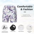 thumbnail image 3 of Balery Lavender Flowers Mens Swim Trunks Swim Shorts for Men Quick Dry Inseam Beach Shorts with Compression Liner Pocket-Medium, 3 of 9