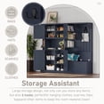 thumbnail image 3 of Historyli Go5H Hall Tree With Storage, Freestanding Entrance Storage Cabinet With 4 Hooks, Open Shelving And Doors, Farmhouse Entryway Bench For Entryway Hallway Home, 3 of 8