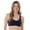 Black, variant on 5006014 Comfortable Unlined Wireless Cotton Stretch Sports Bra with Front Closure