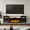 Black, variant on PUKAMI Floating Fireplace TV Stand 70'', Wall Mounted Entertainment Center with LED Light, Modern Media Console & Storage Cabinet for Living Room