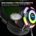 thumbnail image 3 of KUBITE Wired Headphones Over-Ear Gaming Earphones with RGB Light Super Dazzling Interface Wire Control with Microphone Computer Headset, 3 of 4