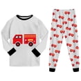 thumbnail image 5 of xaweyi Toddler Boys 2 Piece Night Suit 2T 3T 4T 5T 6T 7T 8T Fire Truck Excavator Tractor Print Long Sleeve Top and Cuffed Sleep Pants, 5 of 8