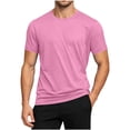 thumbnail image 5 of LIaqionyy Workout Shirt for Mens Casual Loose Short Sleeve Summer Solid Color Comfortable Lightweight Tops, 5 of 7