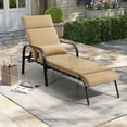 thumbnail image 5 of Pellebant Outdoor Chaise Lounge Metal Patio Adjustable Recliner Chair, Tan, 5 of 8